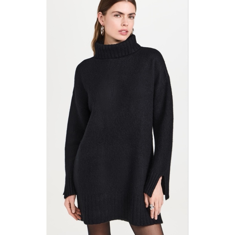 NWT Favorite Daughter The St James Cashmere Wool Sweater Dress Black XS